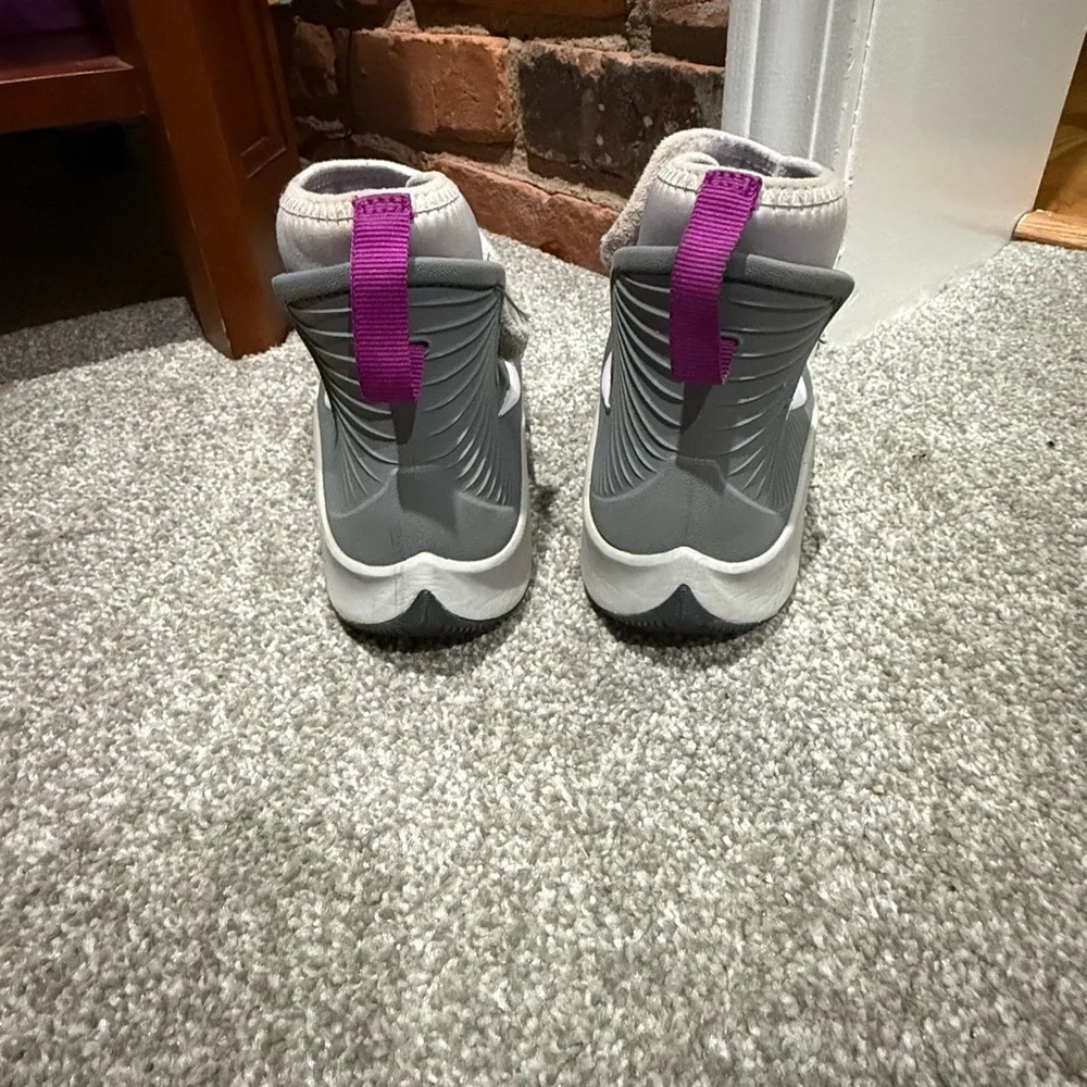 Nike Gray and‎ White High-Top Sneakers